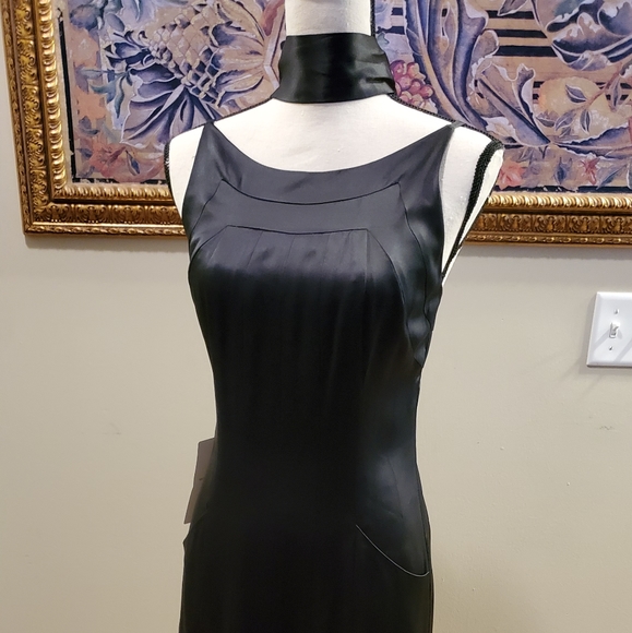 CHANEL Dresses & Skirts - CHANEL AUTHENTIC EUC BLK SILK CAGE BACK- 06 Runway